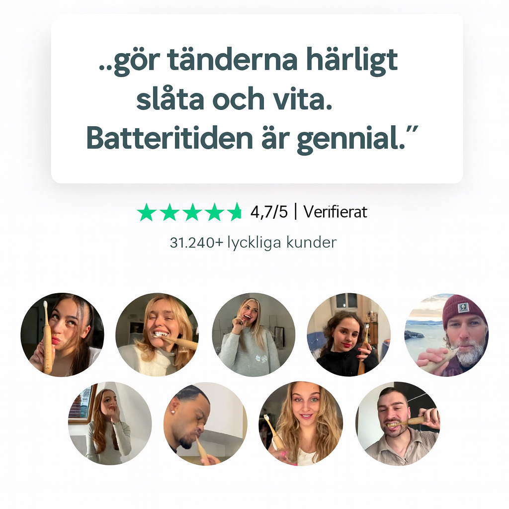 Hållbar eltandborste med ljudteknik