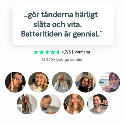 Hållbar eltandborste med ljudteknik